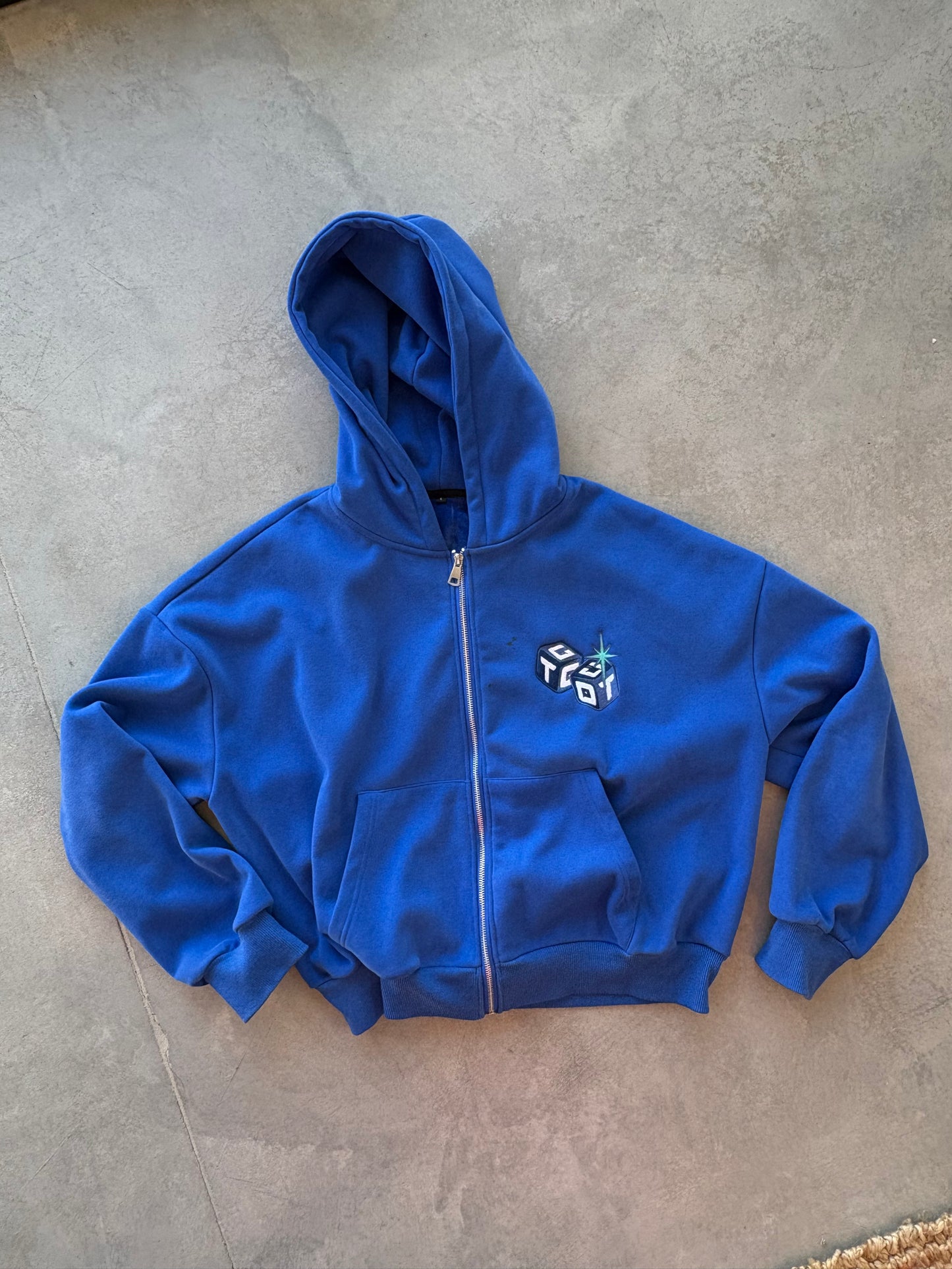 DOT – Royal Blue Zip Hoodie